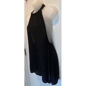 Sparkle & Fade Black Halter neck Tank Top Shirt Rayon Crepe - Size Large